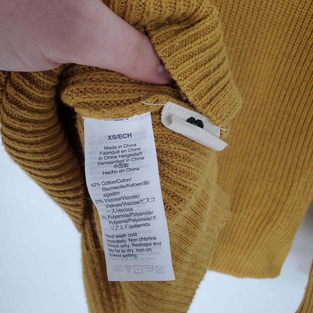 Madewell Yellow Patch Pocket Pullover Sweater Xs - image 8